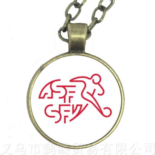 2018 Titan Cup Serbia,Switzerland,Sweden,England,Iran National Football Team Logo Football Necklace Fans Souvenir Gift