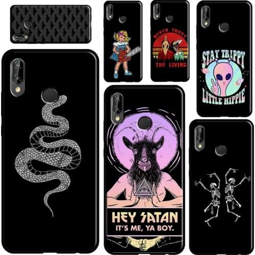 Pastel Occult Gothic Skull Aesthetic For Huawei P40 Lite P20 P30 Pro Mate 20 P Smart Z 2019 Nova 5T Case For Honor 8A 8X 9X 10i