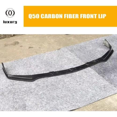 Carbon Fiber Front Lip for Infiniti Q50 2014 2015 2016 2017 Auto Racing Car Styling Bodykit