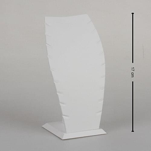 Enlightened Decor New Domestic Leather White 17CM Necklace Display Stand (Aydındecor)