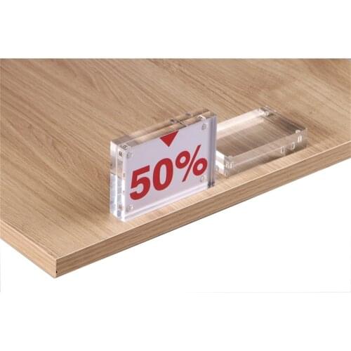 Clear Acrylic Perspex Magnetic Photo Frame Free standing Double Sided Display Clear Acrylic Perspex Magnet Photo Block Frames