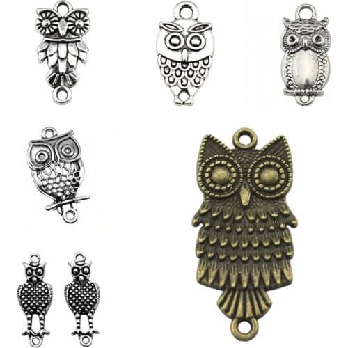 Sejuani diy charms for jewelry making kit pendant for bracelet jewelry accessories Owl Connector Charms