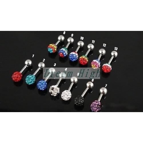 Wholesal Ear Piercing Earring Labret piercing 316L Surgical steel 24pcs/lot Free Shipping