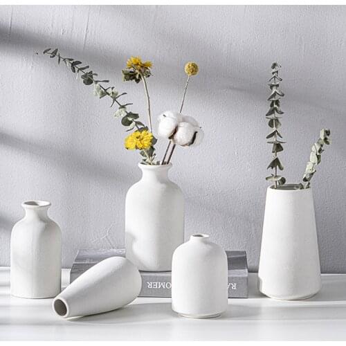 Modern Ceramic Vase Matte Texture Vases Tabletop Flower Pot Wedding Decoration Flower Arrangement Home Decor Balcony Accessories