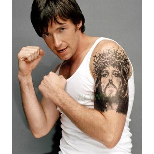 Waterproof Temporary Tattoo Sticker Jesus Fake Tatto Flash Tatoo Leg Arm back Large size body art for Men Girl Women
