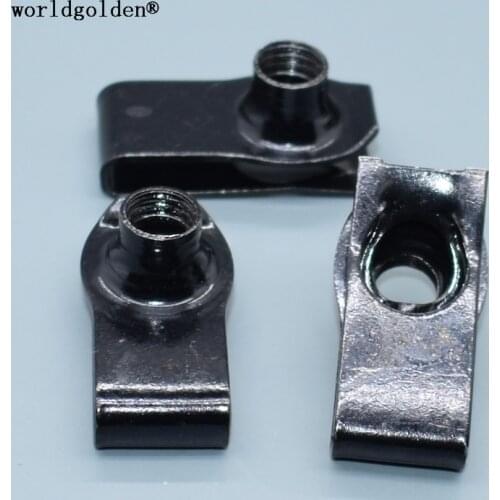 Worldgolden 100pcs auto metal Zinc Black M8-1.25 Screw for GM, Ford