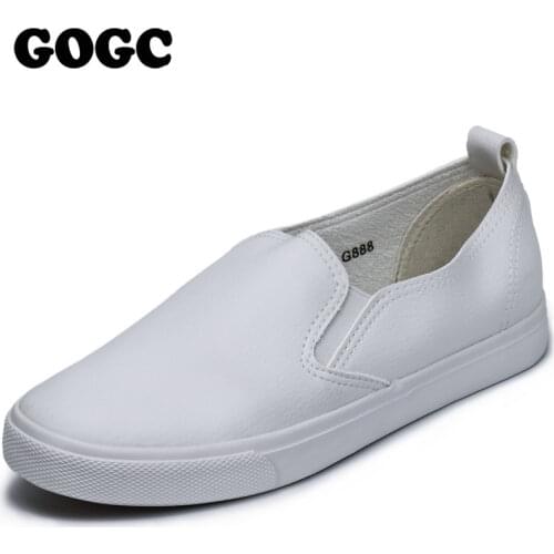 GOGC Women Shoes Slip On White Sneakers For Women Vulcanize Shoes Basket Femme Super Light Women Casual Shoes Chunky Sneakers