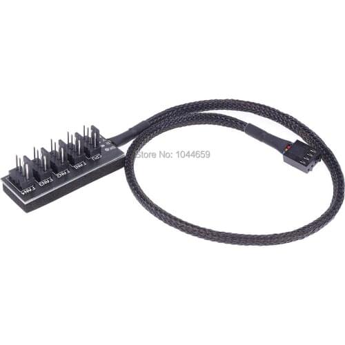 1 to 5 4-Pin PWM Fan CPU HUB Splitter Computer PC Case Cooler/Case / Chasis Cooling Fan Power Adapter Cable Cord Wire