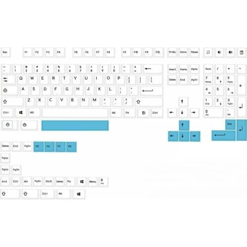 D08B 143 Keys/set PBT Dye Sublimation Key Cherry Profile Minimalist White Theme for Mechanical Keyboard 61 64 68 84 87