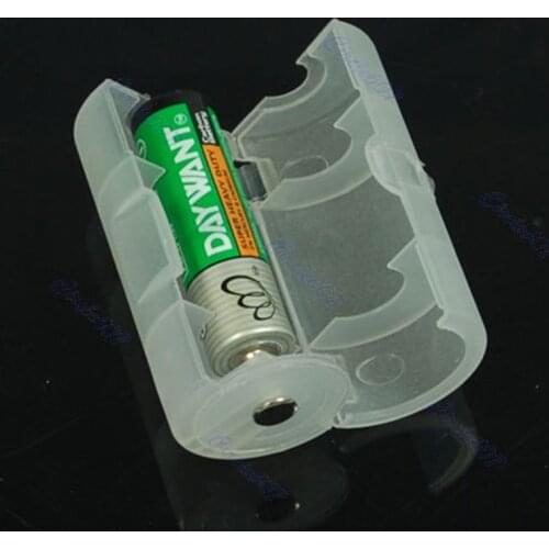 2pcs AA to D Size Battery Adaptor Holder Case Converter Dropshipping