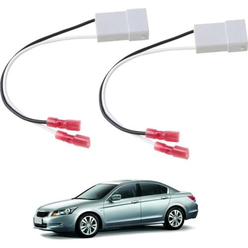 2Pcs Speaker Wire Harness Adapter Plug Connector Wiring Cable Adaptor For HONDA