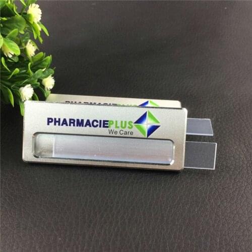 40pcs custom name tag pin back 70*26mm aluminum UV personalized name badge holder