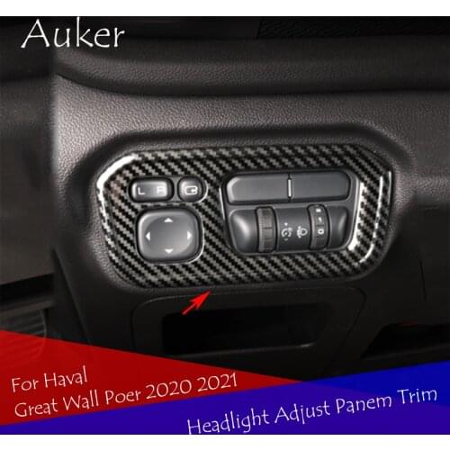 Car Head Lamp Light Switch Headlight Adjustment Knob Panel Control Protective For Haval Great Wall Poer 2020 2021