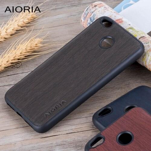 Wooden design case for Xiaomi Redmi 4X (5.0inch) soft TPU silicone material&PU leather covers coque fundas for xiaomi Redmi 4X