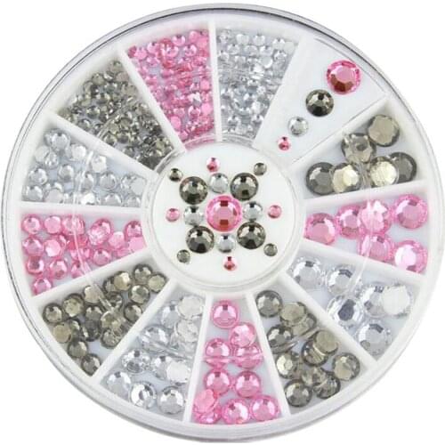 Color AB Rhinestone Turntable Craft Decoration FlatBack Cabochon Embellishments For Scrapbooking Accessories Nail Art DIY