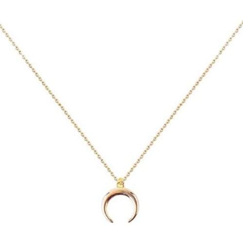 Ladies Moon Pendant Necklace Curved Crescent Pendant Necklace Moon Clavicle Chain