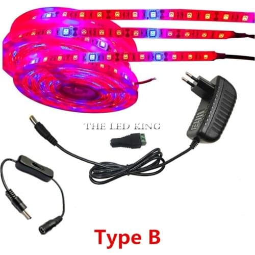 5M LED Phyto Lamps Full Spectrum LED Strip Light 300 LEDs 5050 Chip LED Fitolampy Grow Lights For Greenhouse Hydroponic plant