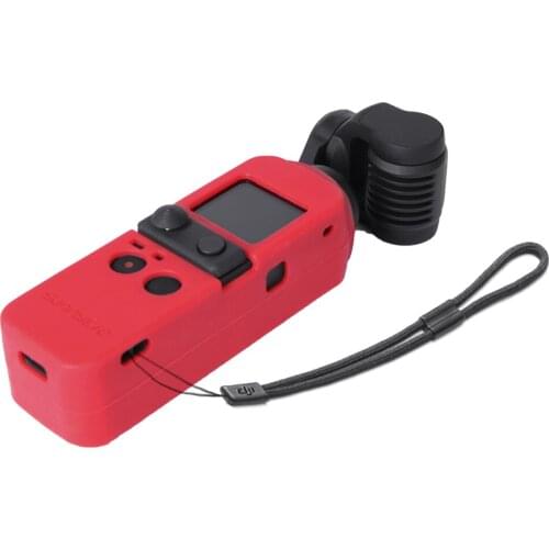 Pocket 2 Gimbal Camera Silicone silica gel Cover Case Sling Strap Lanyard Lens Case Cover for DJI OSMO POCKET 2 Protective