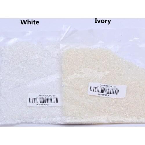 No Hole Round Pearls 1mm 10000pcs Resin Imitation Glue on Beads DIY 3D For Craft Nail Art DIY Decoration