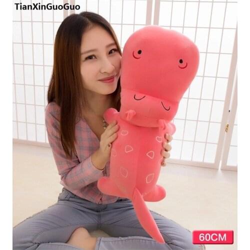 Small 60cm cartoon pink hippo plush toy doll soft pillow Christmas gift b2802