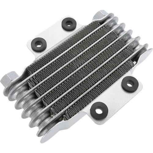 Motorcycle Engine Oil Cooler Cooling Radiator 85Ml Universal Silver Aluminum for 100Cc-250Cc Motorcycle Dirt Bike Atv
