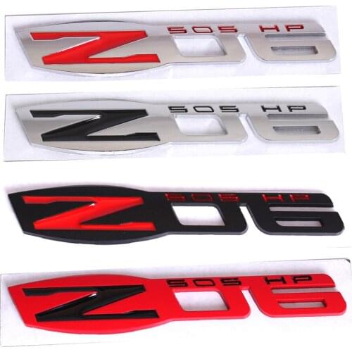 For Chevrolet Corvette C5 Z06 505 HP Car Door Rear Emblem Sticker Replacement Decal Assessoires