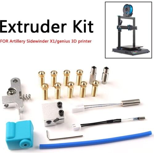 Nozzle Silicone Sleeve Thermal Resistor Heating Pipe Spanner Set Extruder Kit for Artillery Sidewinder X1/Genius 3D Printer Part