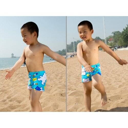 Baby Boy Swimwear Cartoon Pattern Surfing Swim Trunks for Kids Colors Random