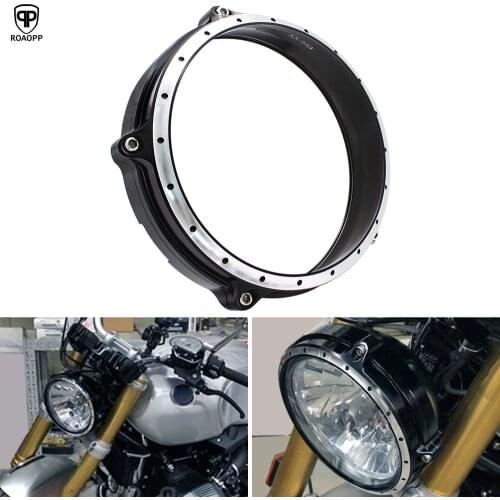 ROAOPP Motorcycle Headlight Bezel Trim Ring Cover 7" For BMW R NINET Scrambler Pure 2014 2015 2016 2017 2018 2019