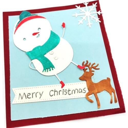 Christmas dies Metal Cutting dies cut die mold snowman stencil Scrapbook paper craft knife mould blade punch stencils dies