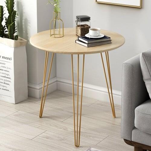 Nordic sofa side living room wrought iron table bedside table round table balcony small coffee table minimalist coffe table C911