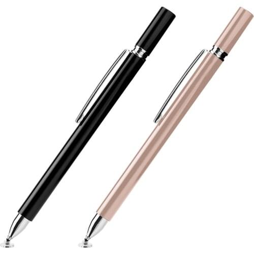Touch Pen Screen Pen Thin Capacitive Stylus Pen Touch Screens w/ Disc Tip Clip Magnetic Protective Cap for iPad iPhone