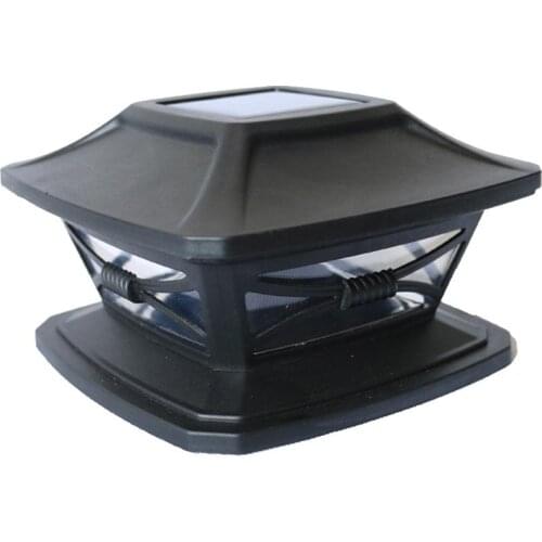 ABS Solar LED Light Post Cap Lights Decorative Lighting For Outdoors Fence Courtyard Garden Patio 10LM IP65 Waterproof 600mAh