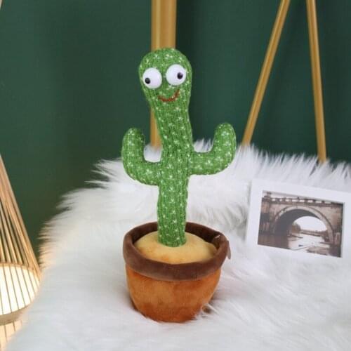 Dancing Cactus Electron Plush Toy Soft Plush Doll Babies Cactus That Can Sing and Dance Voice Interactive Bled Stark Toy for Kid