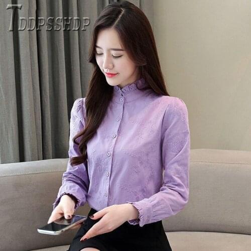 Блузки с воротником стойка TDDPSSHDP China At AliExpress