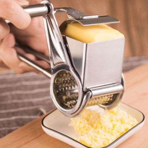 Cheese Multi-Functional Grater Color Box Package Kitchen Tools Stainless Steel Cheese Grater Hand Rotating Cheese Grater