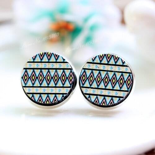 Unique 3D Embossed 16mm Round Coloured Drawing pattern Laser Cut wood Cabochon DIY for Rings, Earring,Brooch,Necklace
