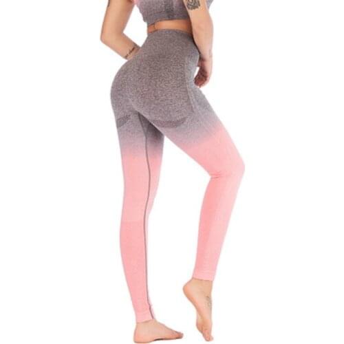 2019 New Arrival Women Yoga Pants Sports Running Sportswear Stretchy Fitness Leggings Seamless Tummy Control Gym Tights Pants
