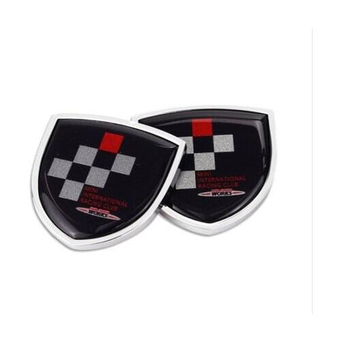 2Pcs 3D JCW Auto Trunk Tailgate Emblem Badge Decals Sticker Car Accessories