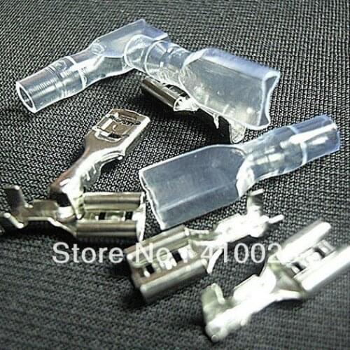 200set copper and cover 6.3mm Crimp Terminal Spade Connector thickness