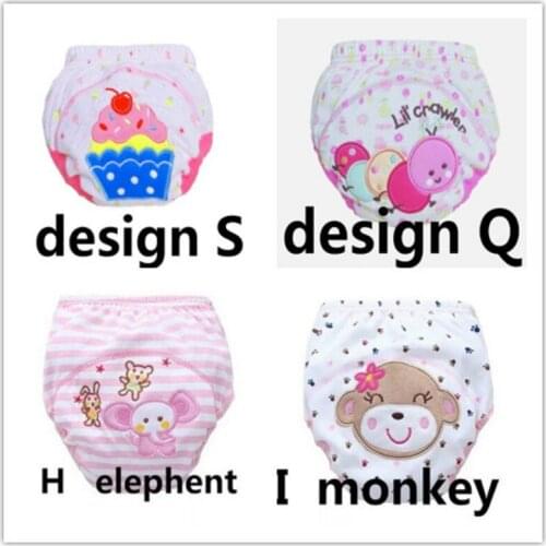 4pcs Dipers Baby Training Pants Diaper Reusable Nappy Washable Cotton Learning Pants 13-16kg