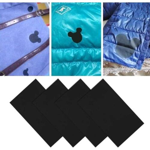 8pcs Black Repair Patches Self-Adhesive Nylon Patch Waterproof Protable Fabric for Down Jacket Tent Clothes Bag Sleeping Bag
