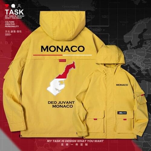Principality of Monaco MCO men jacket hooded map nation flag for men coat windbreaker top jackets printed mens clothes autumn