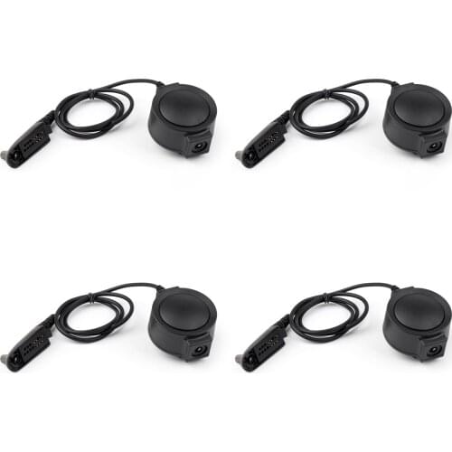 Artudatech 4x Big PTT Cable Z Tactical H50 H60 HD01 HD02 Headset For Motorola GP140 GP320 HT750 HT1250 PRO5150 PRO5350 PRO5450