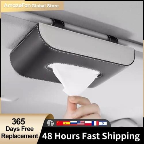 Car Tissue Box car decor Car Sun Visor Tissue Box Holder Auto Interior Storage Decoration Car stuff Accessories auto tissue box