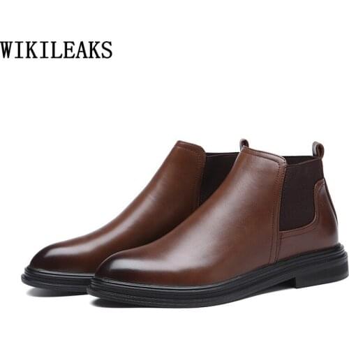 Chelsea Boots Man Snow Boots for Men Male Platform Shoes Ankle Boots Office 2021 Luxury Designer Shoes Los Zapatos De Los Hombre