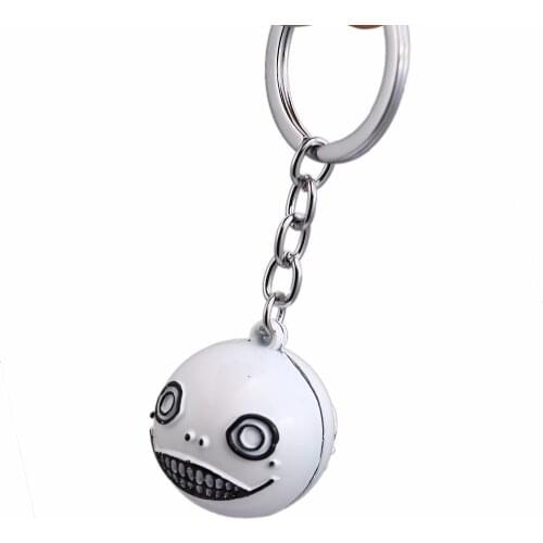 Game NieR Automata Keychain Robot 2B Emil No2 Type B Key Ring Big Face Ball Keychain Car Key Chain Figure Chaveiro For Men HC125