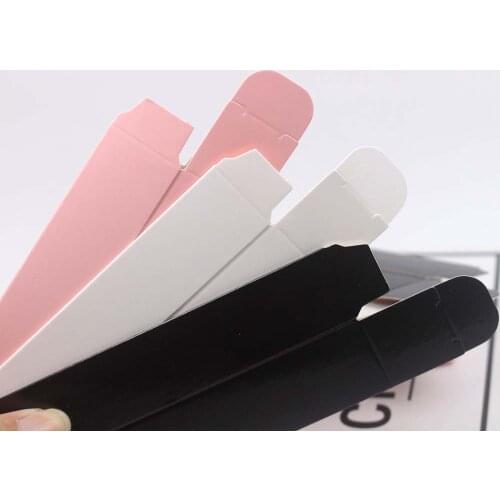 Paper box white/black/pink for lip gloss tube cosmetics packaging 23*23*103