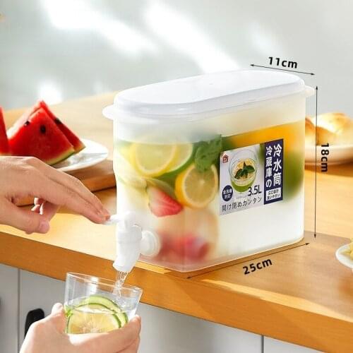 Zq Cold Water Bottle Summer Household Refrigerator Cooling Bucket Lemon Toner Large Capacity Juice Pot Water Pitcher