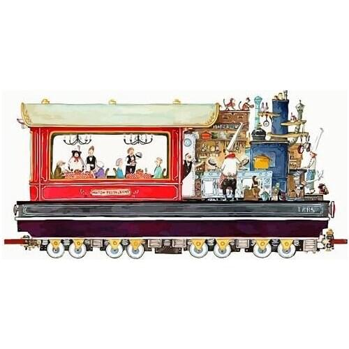 Cioioil-X746 Childlike dream ship DIY oil painting by numbers for home decor unique gift